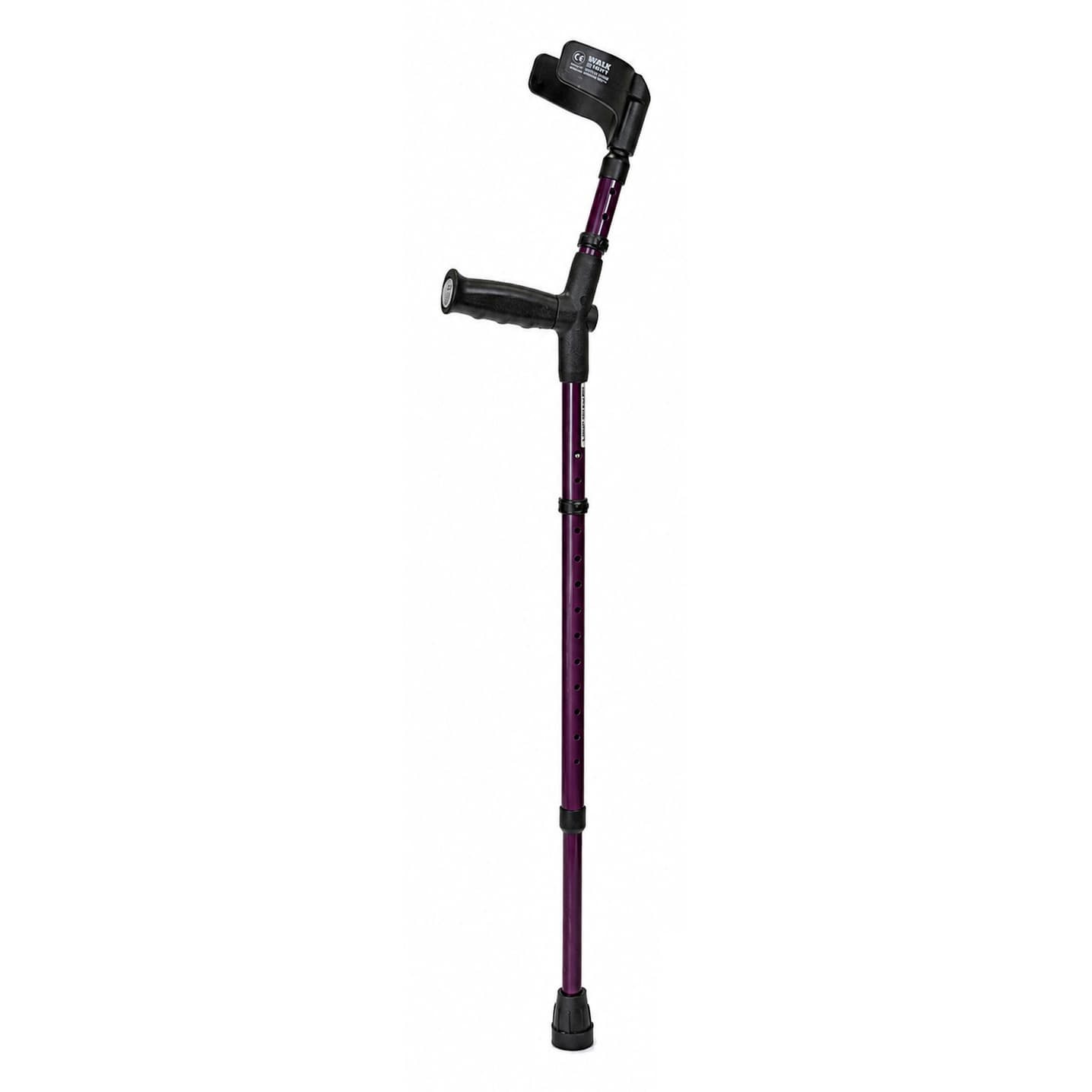 Walk Easy Adult forearm crutches with half cuff (Pair) - Blackberry - Image 1