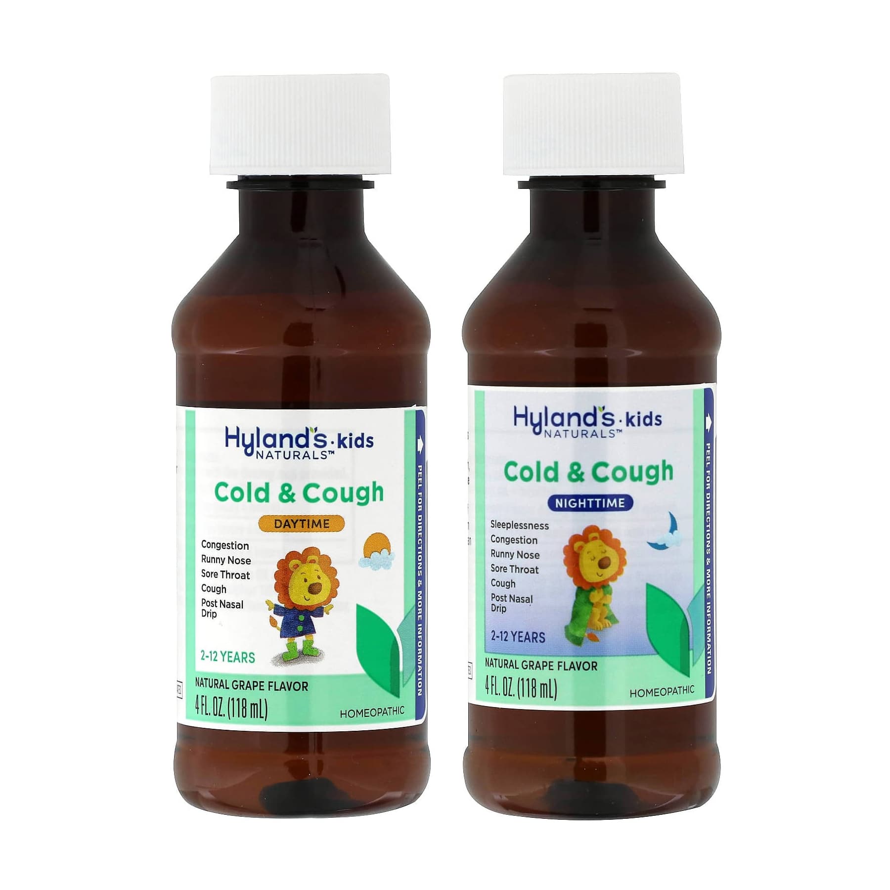 Hyland's Kids, Cold & Cough Combo Pack, Daytime/Nighttime, Grape Flavour, 8 oz - Each - Image 3