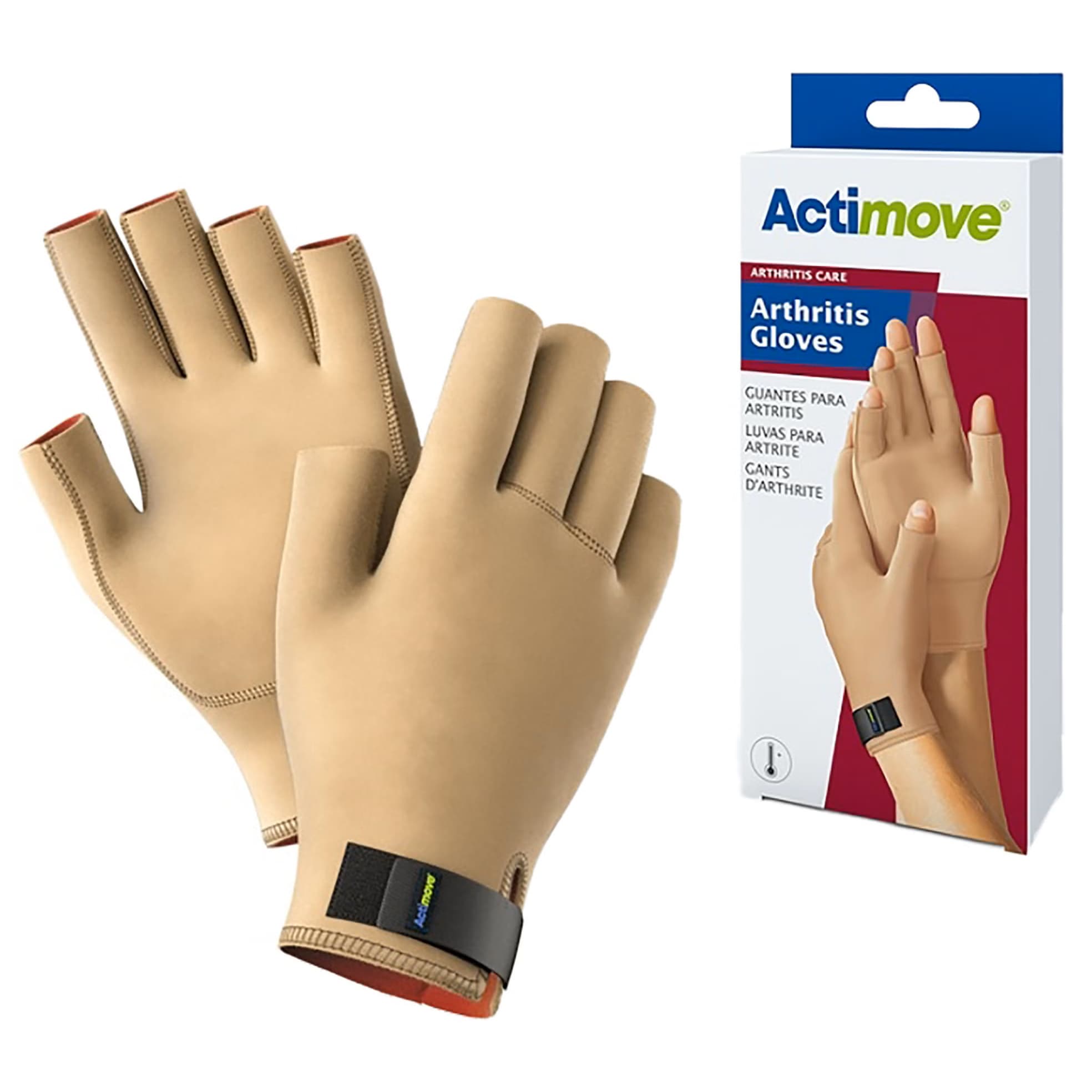 Actimove Arthritis Gloves, Beige - Image 1