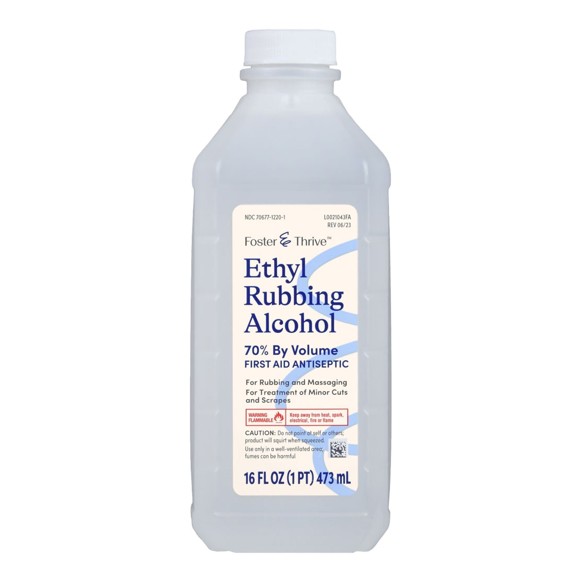 Foster & Thrive 70% Ethyl Rubbing Alcohol First Aid Antiseptic - Case of 12 - Image 1