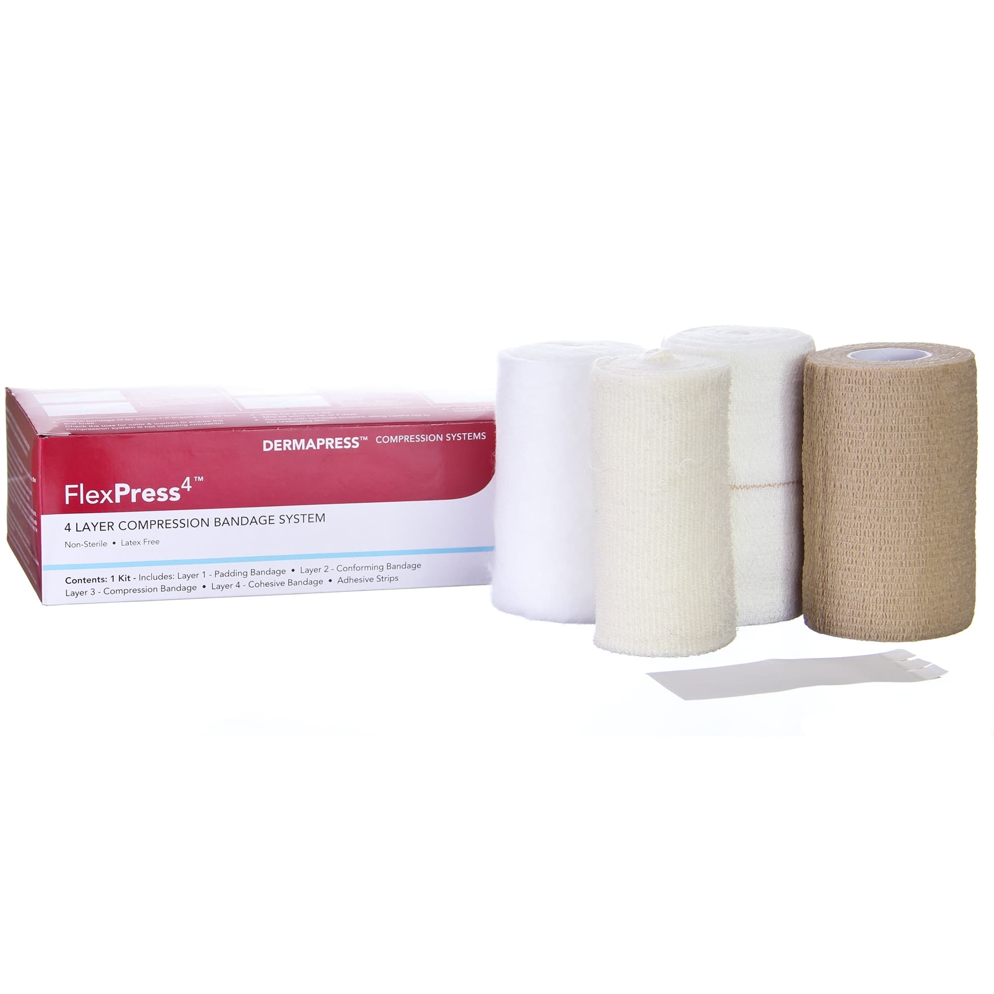 DermaRite FlexPress4 Four Layer Compression Bandage System