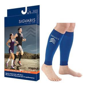 Sigvaris Traverse Performance Sleeve, 20-30 mmHg, Large, Blue - Pair - Image 1