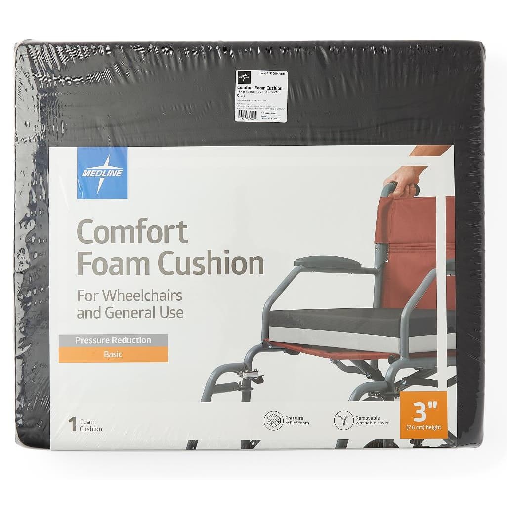 Medline Comfort Foam Cushion For Wheelchair and General Use