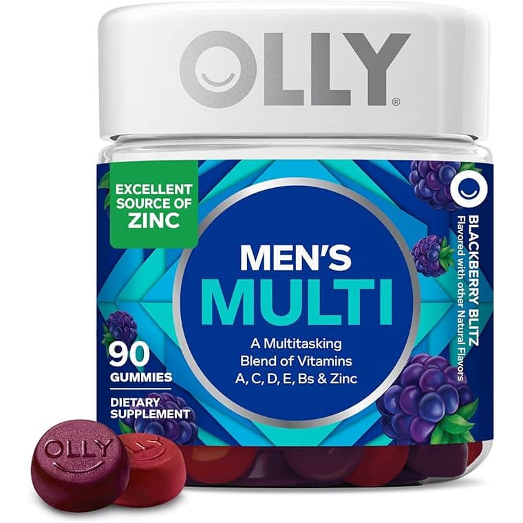 OLLY Men's Multivitamin Gummy, Blackberry Blitz - Bottle of 90 - Image 1