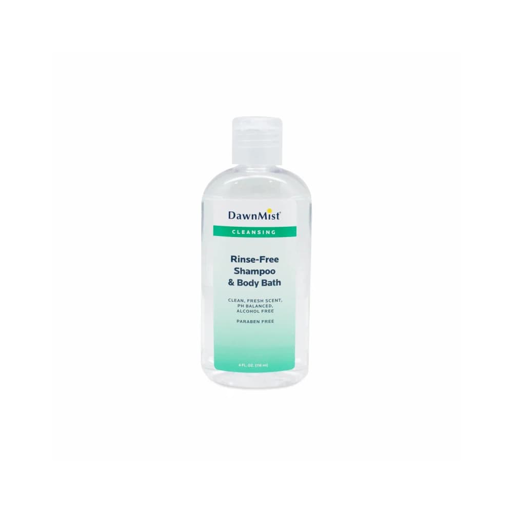 DawnMist Rinse-Free Shampoo and Body Bath, 4 oz - Case of 96 - Image 1