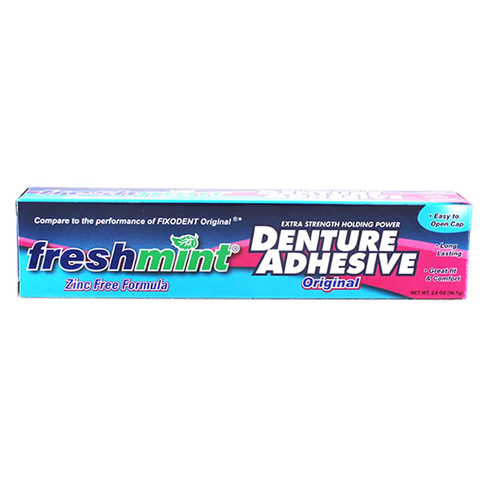 Freshmint Denture Adhesive Orignal, Zinc Free, 2 oz - Case of 72 - Image 1
