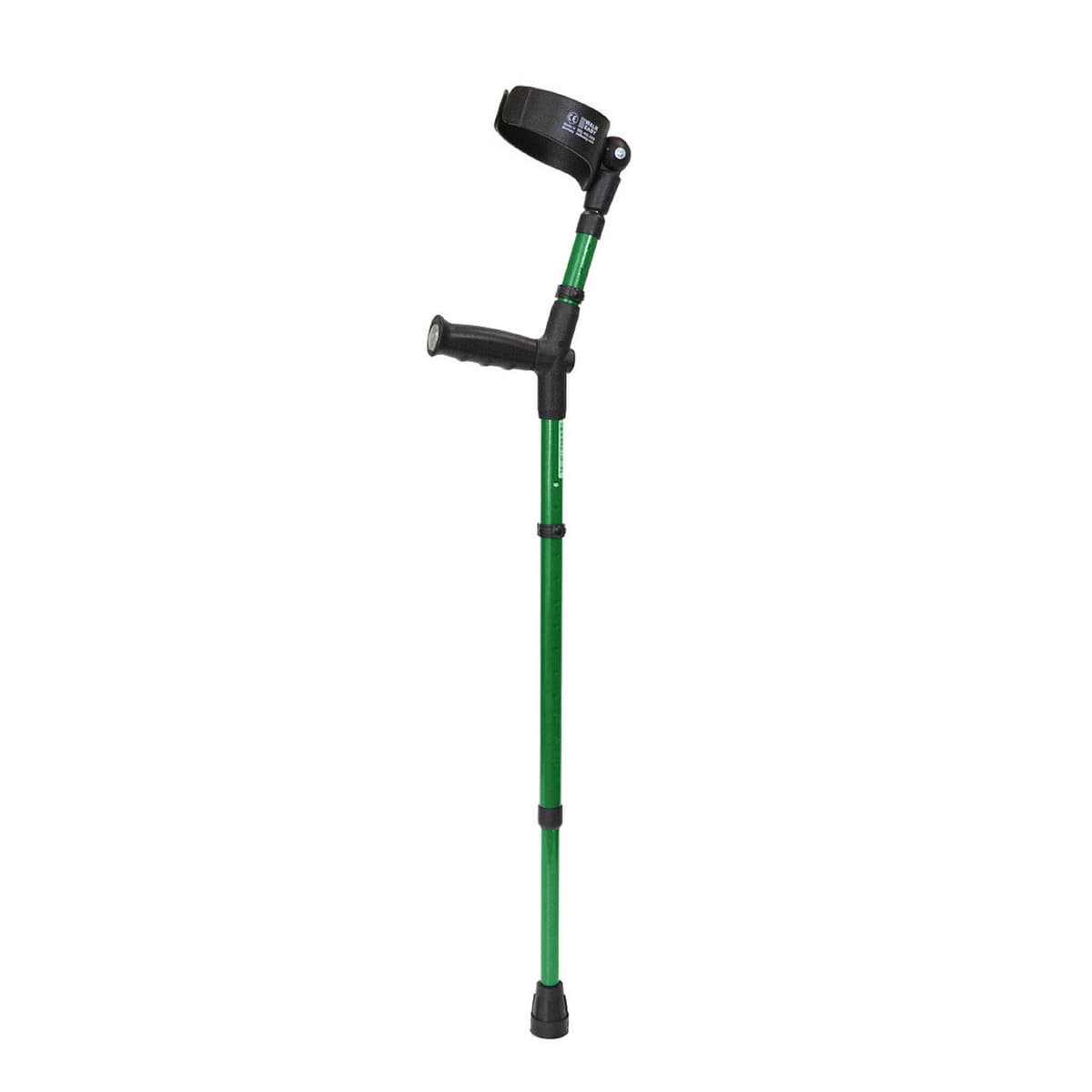 Walk Easy Adult forearm crutches, adjustable 4" full cuff (Pair) - Green - Image 1