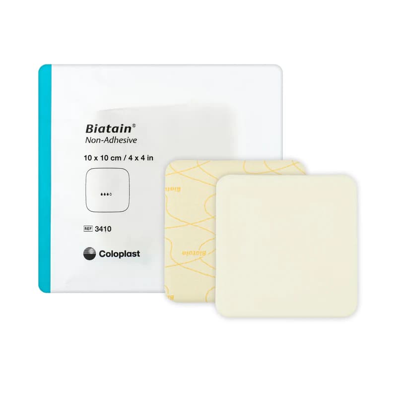 Biatain Non-Adhesive Foam Dressing, 4 x 4 Inch - Image 1