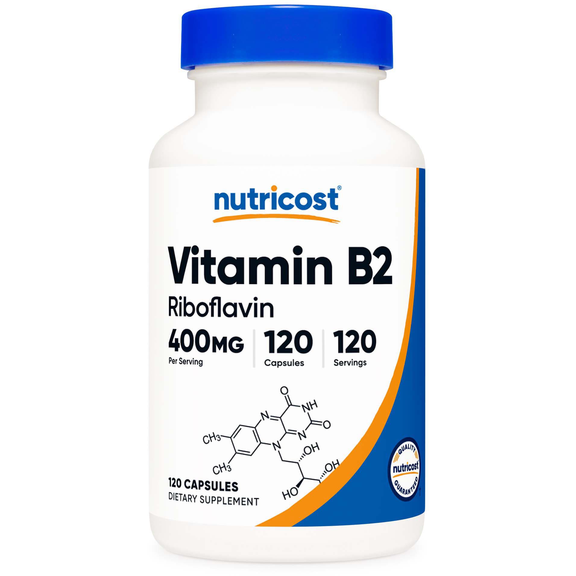 Nutricost Vitamin B2 Riboflavin Capsules - Image 2