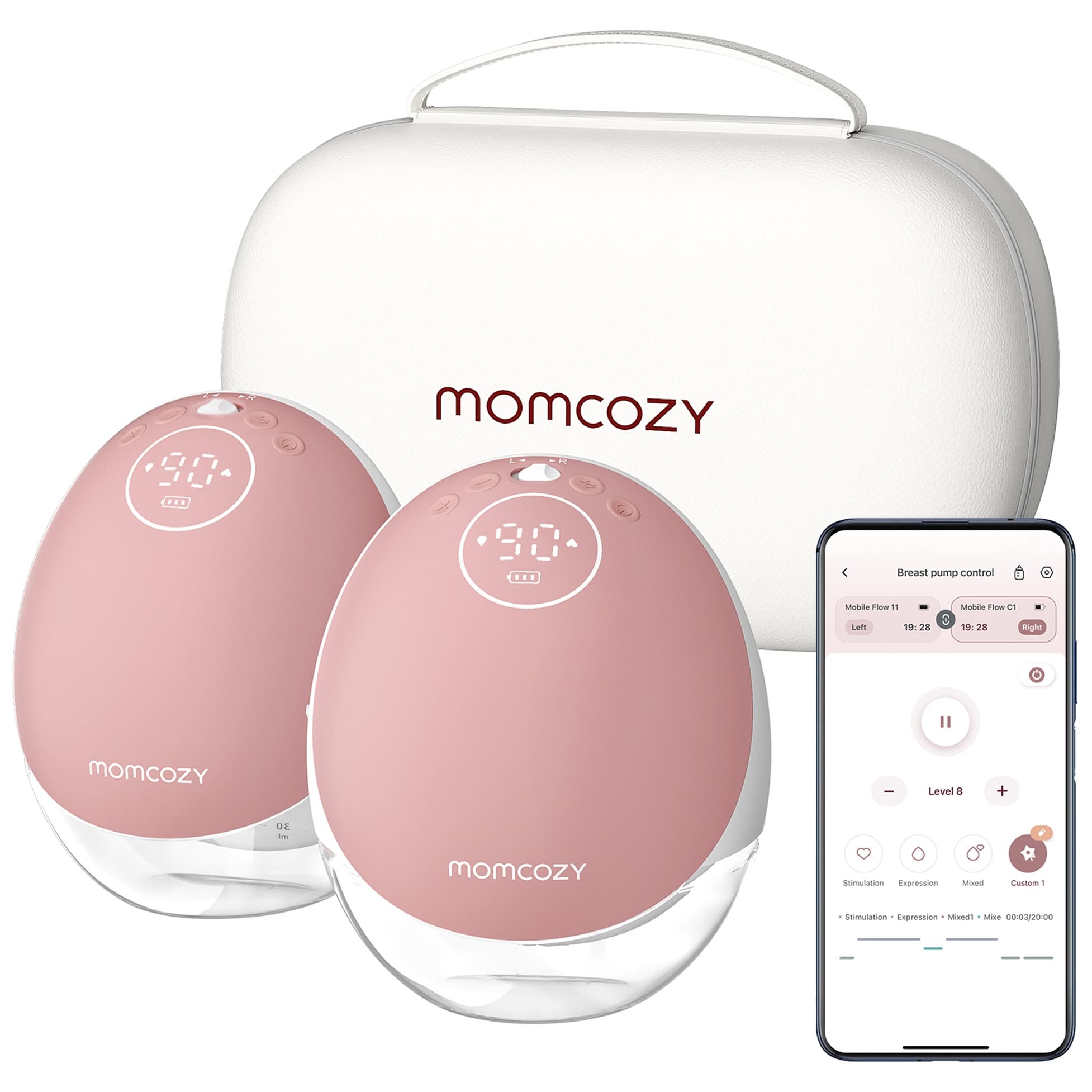 Momcozy M9 Mobile Flow Electric Breast Pump, Hands Free - Each - Image 3