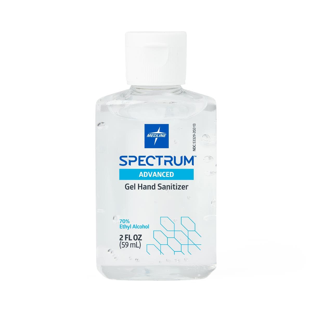 Medline Spectrum Advanced Hand Sanitizer with Aloe Vera and Vitamin E, 2 oz - Case of 48 - Image 1