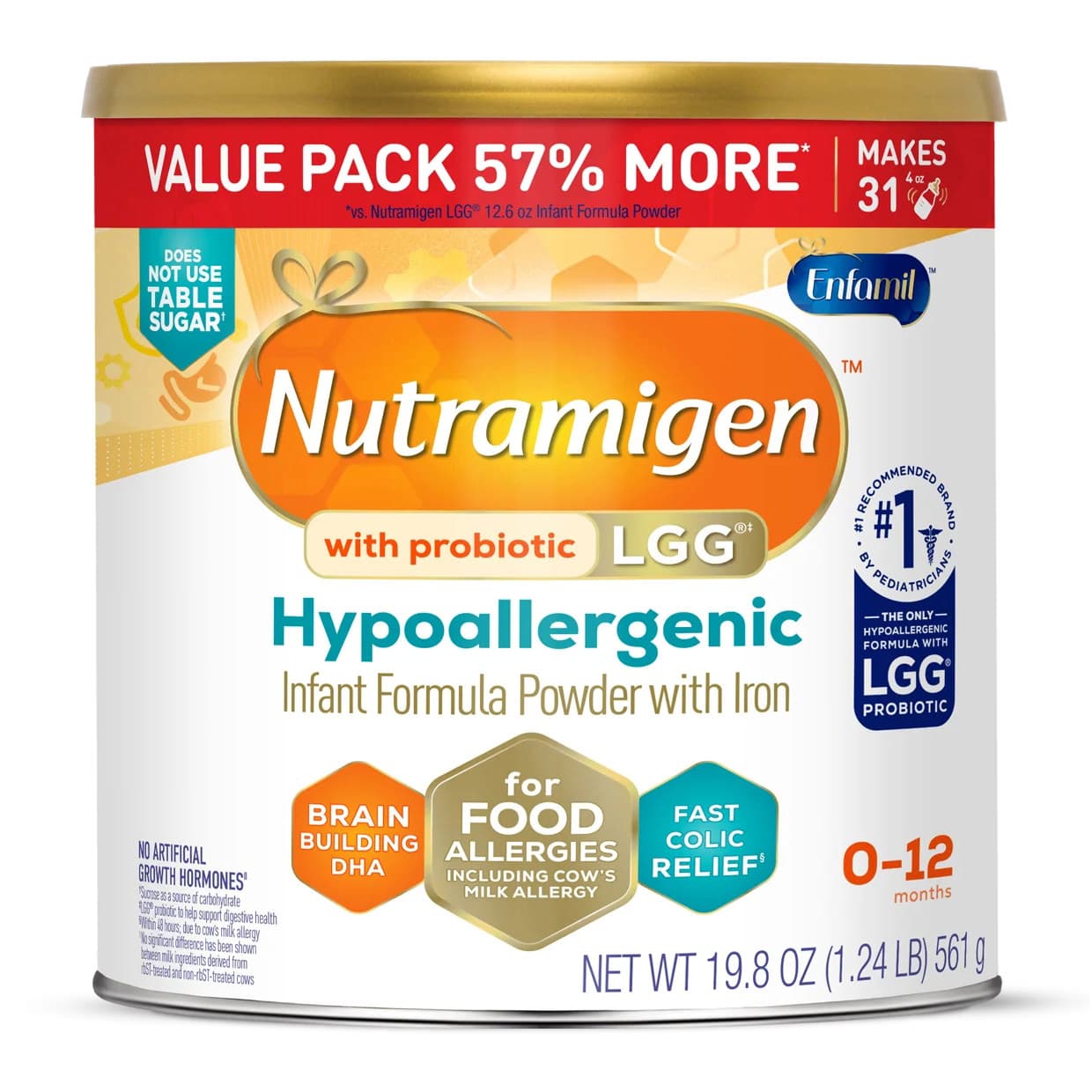 Nutramigen Hypoallergenic Infant Formula with Probiotic LGG