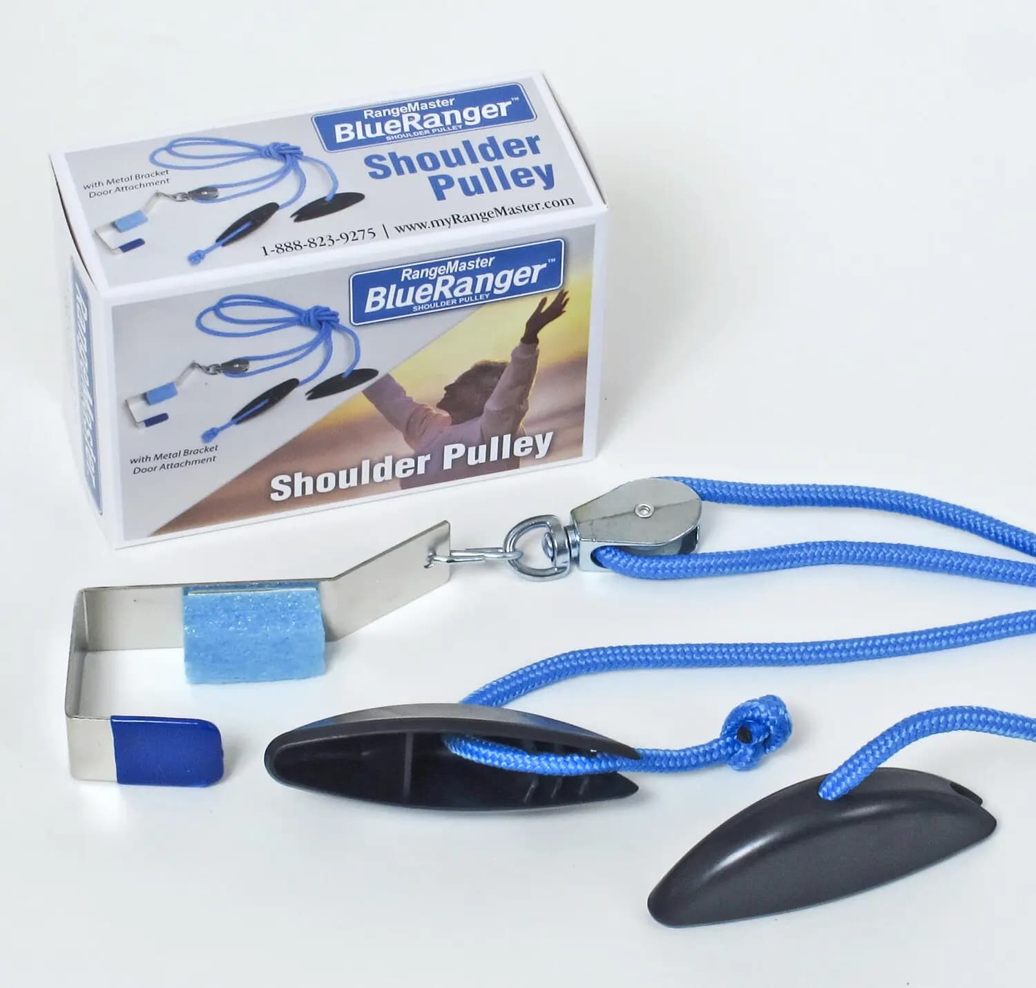 BlueRanger Shoulder Pulley Exerciser with Metal Door Bracket - Each - Image 1