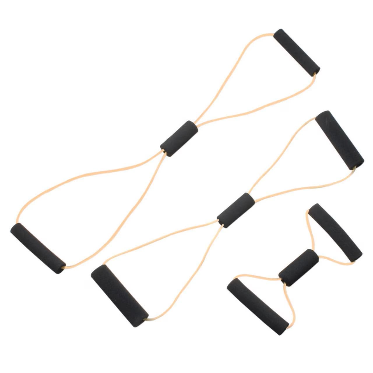 CanDo Tubing BowTie Exerciser Full Body Set, Tan - Set of 3 - Image 1