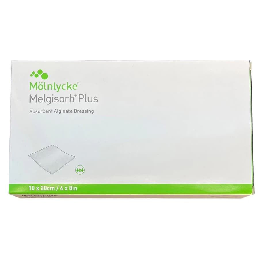 Melgisorb Plus Calcium Alginate Dressing, 4 x 8 Inch - Case of 100 - Image 1