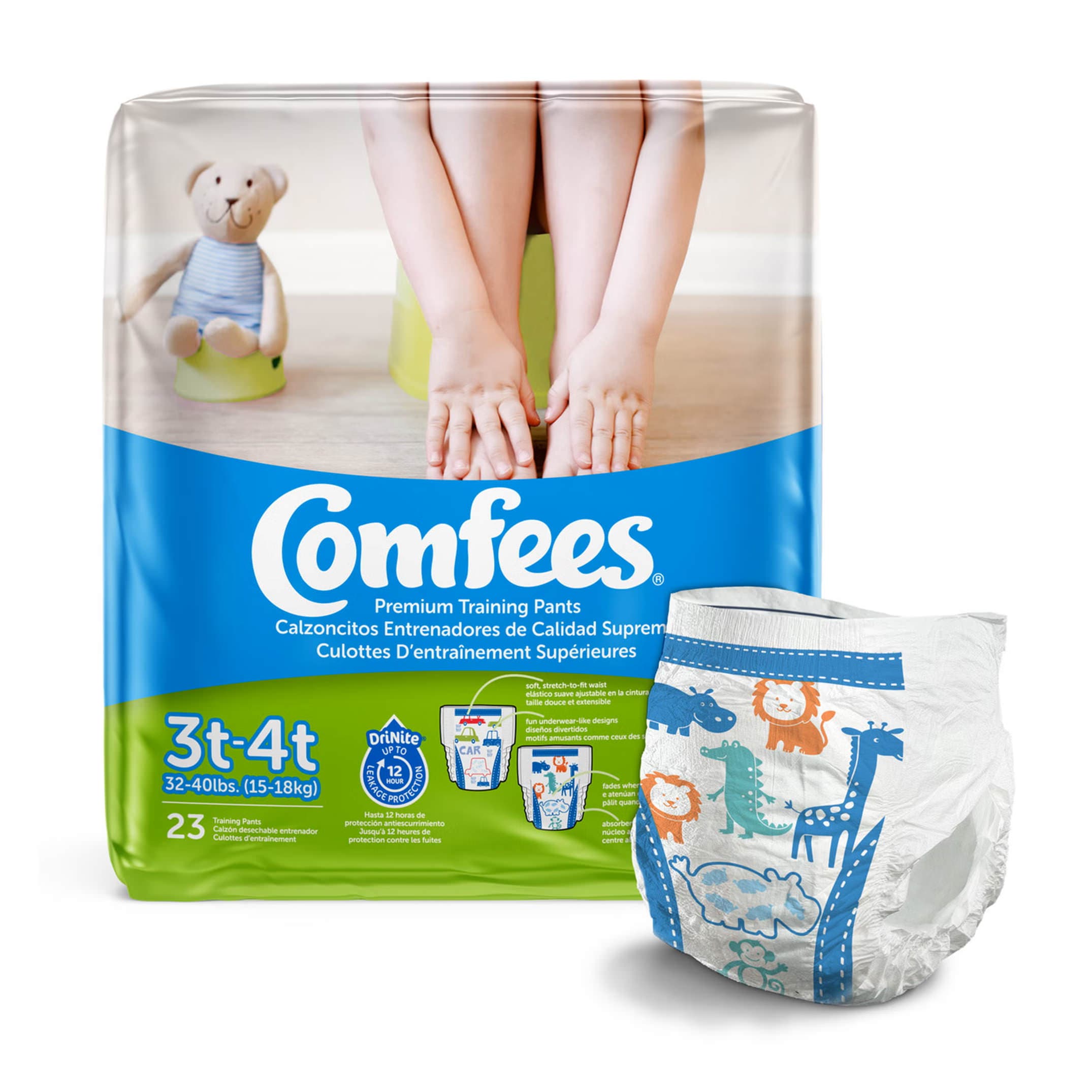 Comfees Training Pants, Male, 3T to 4T - Case of 138 - Image 1