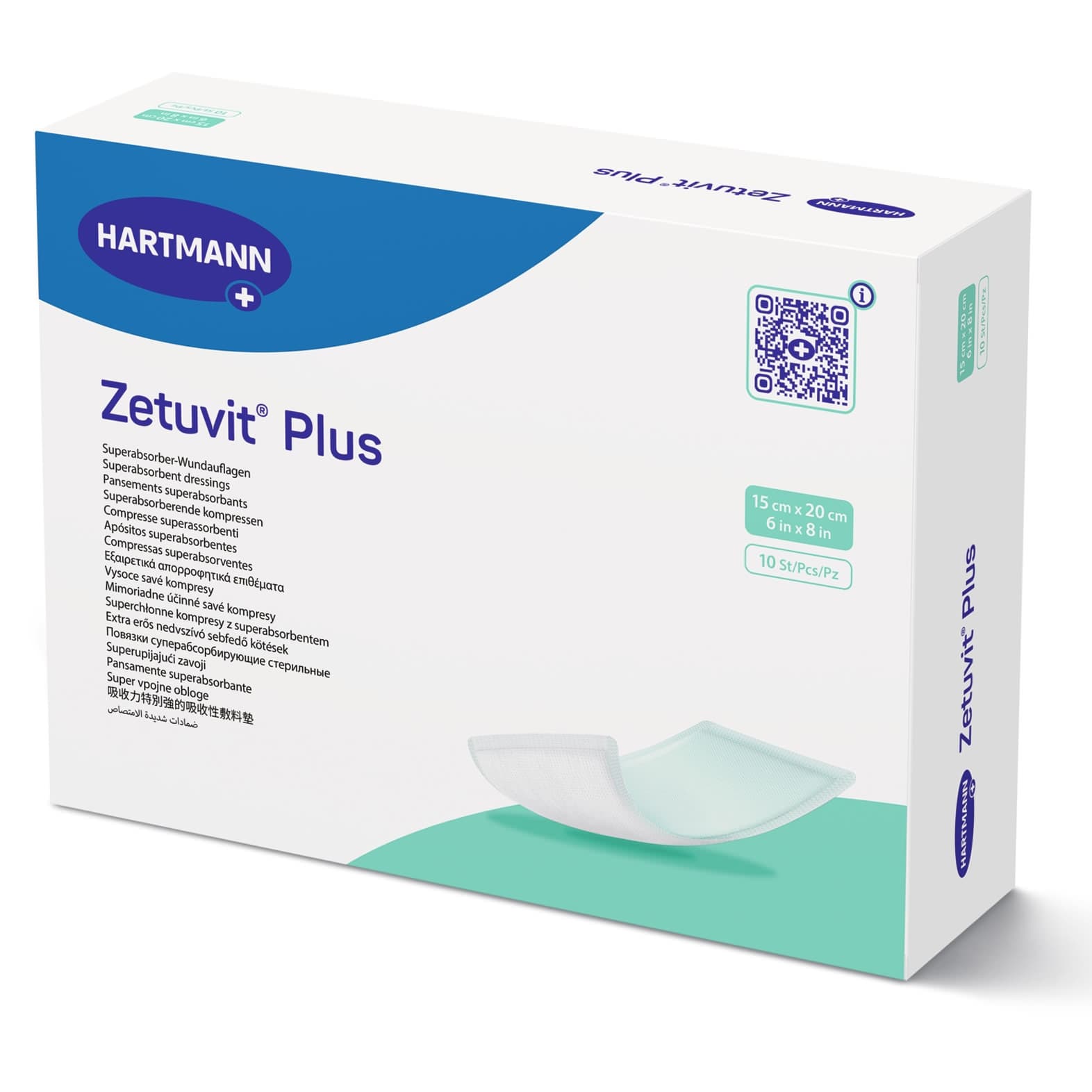 Zetuvit Plus Super Absorbent Dressing 6 x 8 Inch Sterile - Box of 10 - Image 1