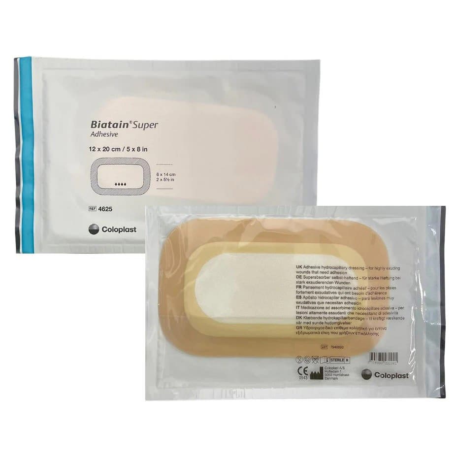 Biatain Super Hydrocapillary Adhesive Dressing, 5 x 8 Inch - Image 1