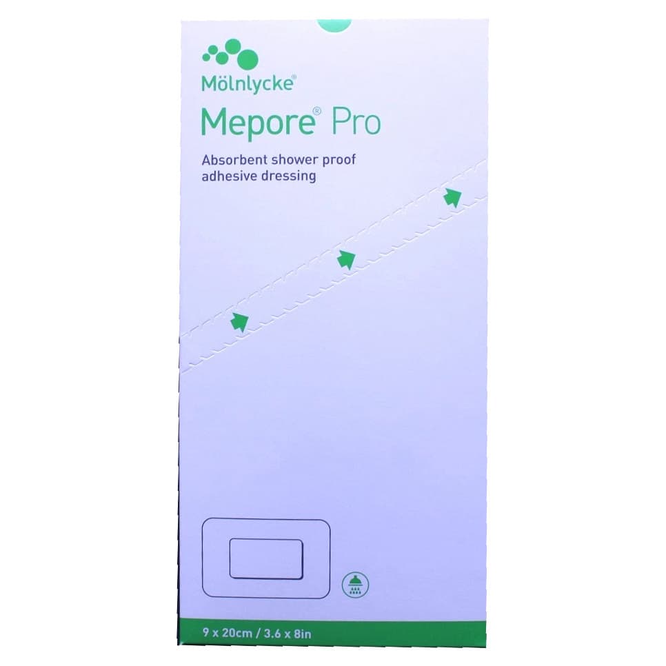 Mepore Pro Self-Adhesive Composite Dressing, 3.6 x 8 Inch - Box of 30 - Image 1
