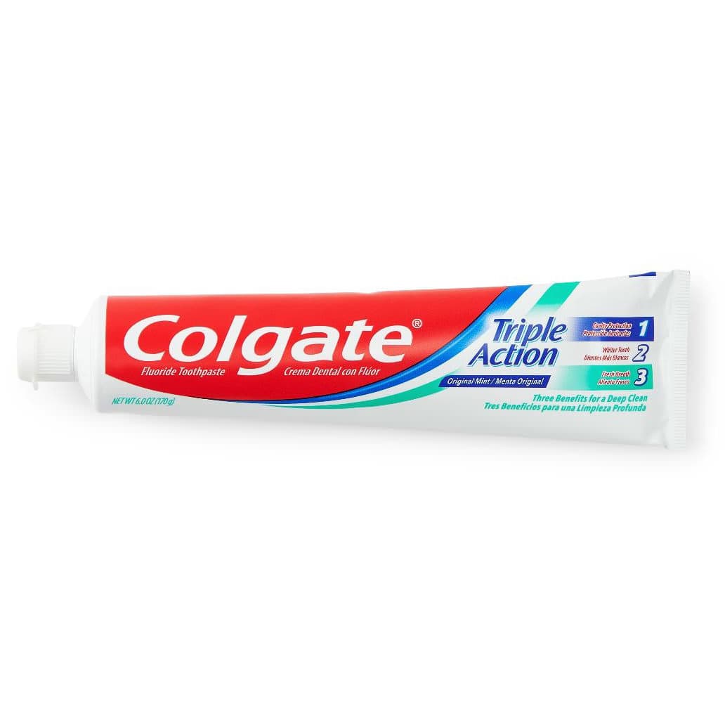 Colgate Triple Action Toothpaste, Mint, 6 oz - Image 1