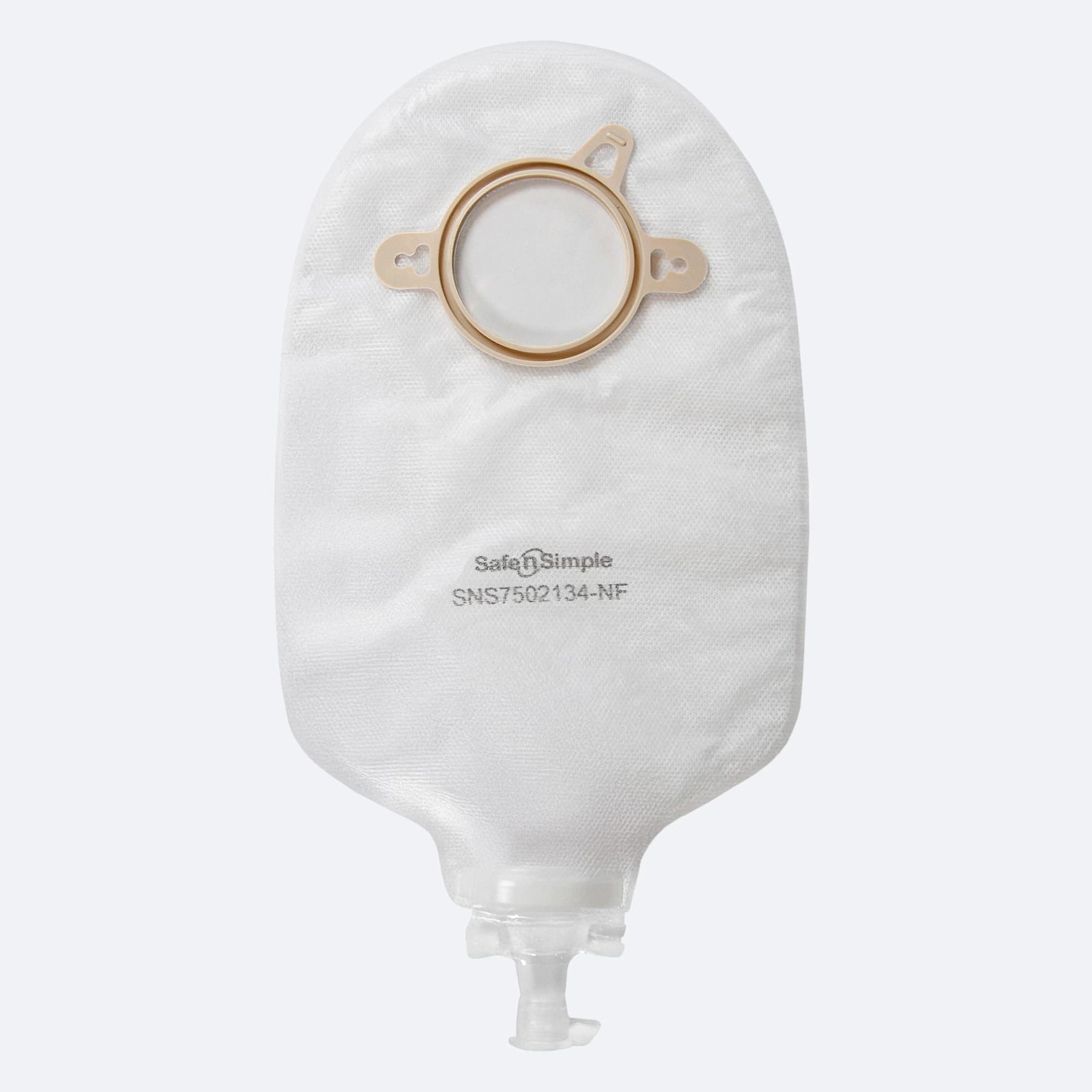 Safe n Simple Transparent Two-Piece System Urostomy Pouch, 1-3/4 Inch - Case of 80 - Image 1