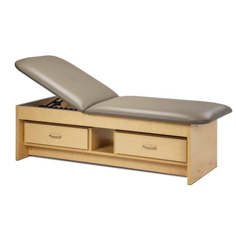 Clinton KD panel leg couch with Adjustable backrest and two drawer storage - Image 1