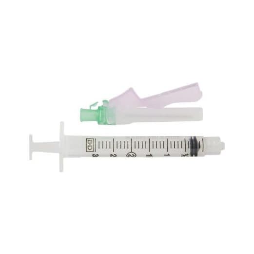BD Eclipse Safety Hypodermic Syringe with Needle, Luer Lock Tip - Image 2