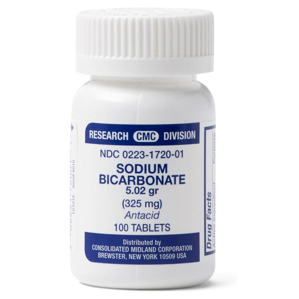 Sodium Bicarbonate Antacid, 5g - Bottle of 100 - Image 1