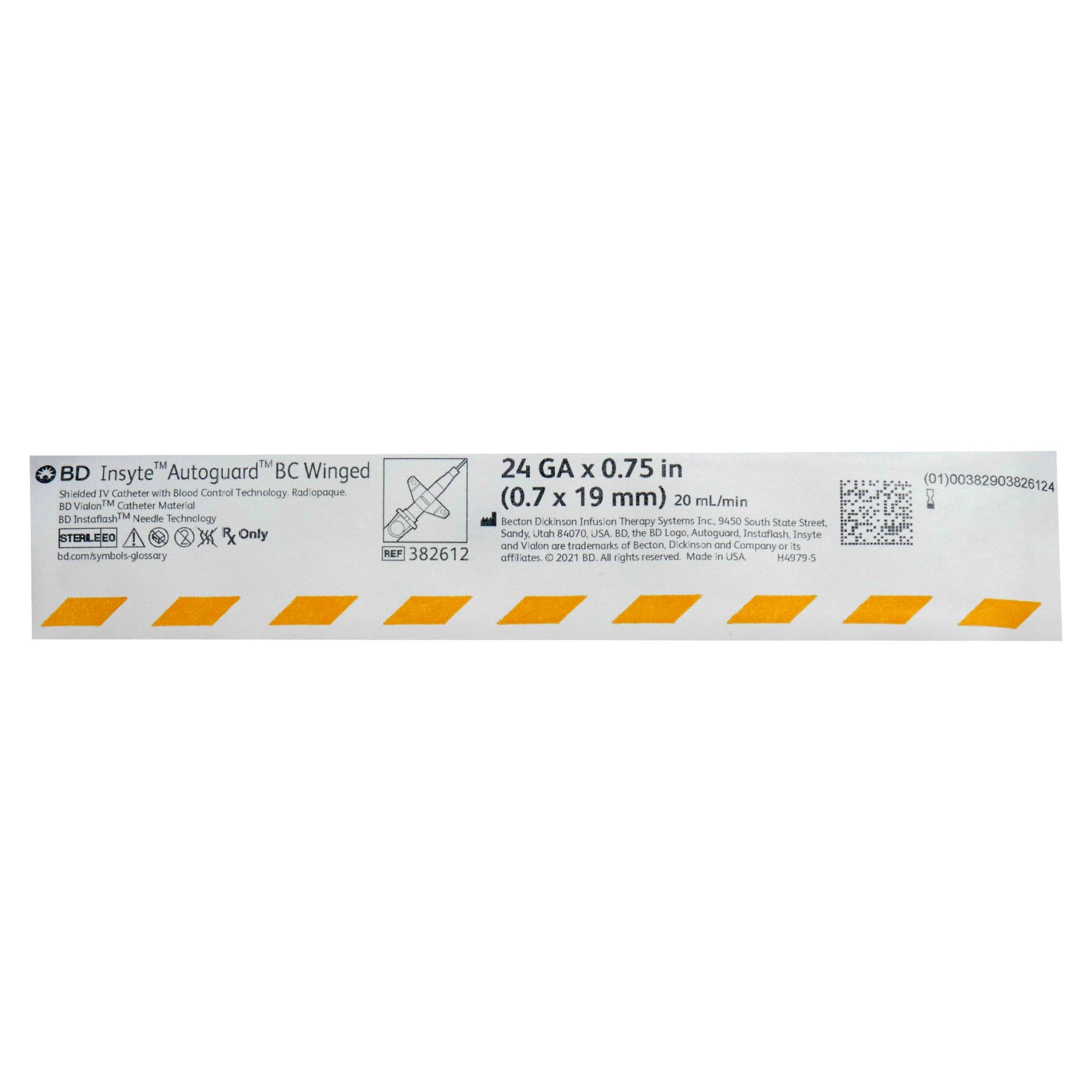 BD Insyte Autoguard BC Peripheral IV Catheter with Winged Hub - Image 3