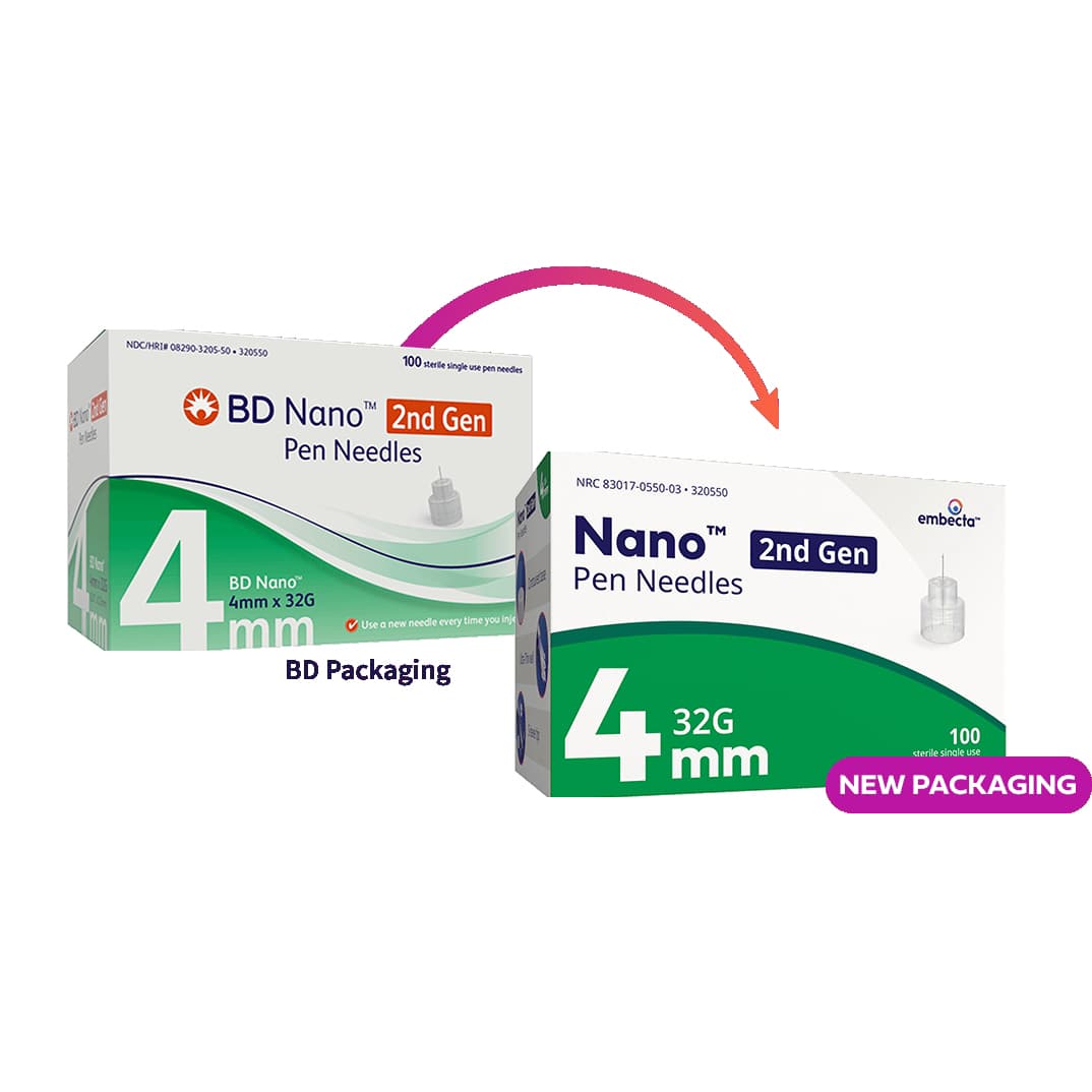 Embecta Nano 2nd Gen Standard Insulin Pen Needle, 32 Gauge, 4 mm - Image 2