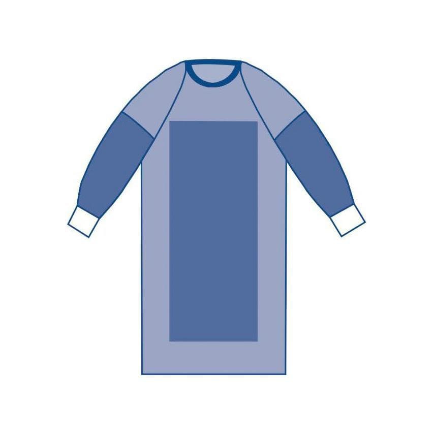 Medline Sirus Poly Reinforced Gown with Raglan Sleeves, Sterile, Size XL - Case of 30 - Image 1