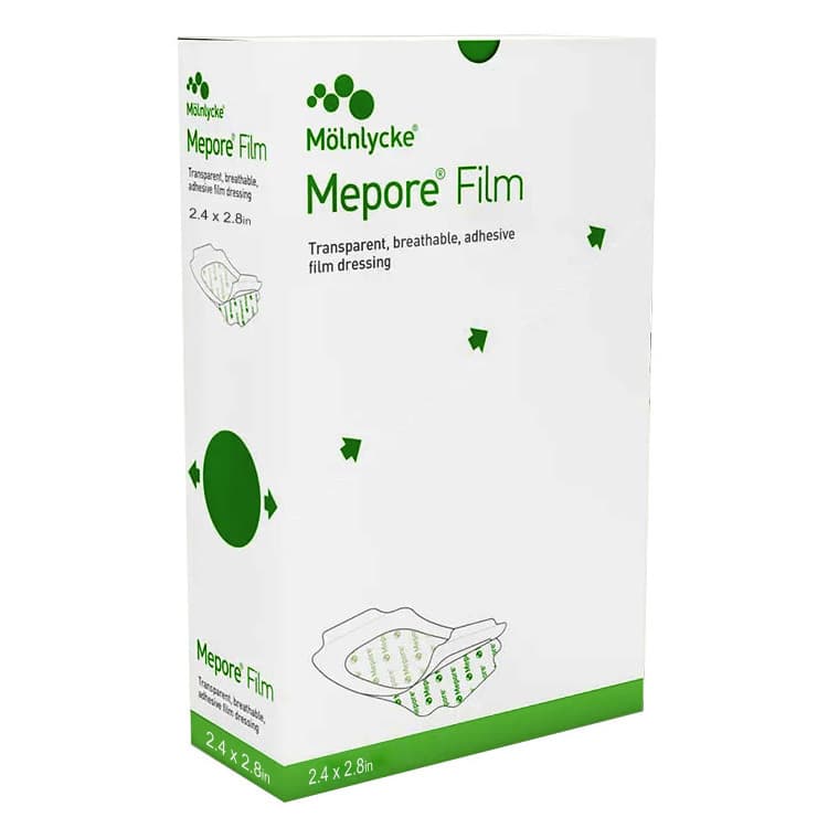 Mepore Transparent Film Dressing, 2-2/5 x 2-3/5 Inch - Box of 100 - Image 1