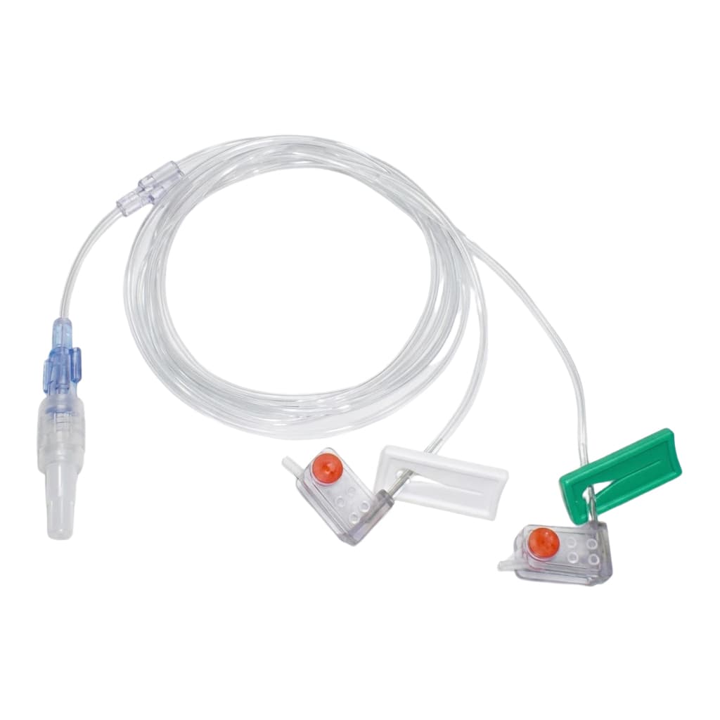 Alimed Multi-Lumen Subcutaneous Infusion Set, 24 Gauge x 2, 9 mm, 36 Inch - Box of 10 - Image 1
