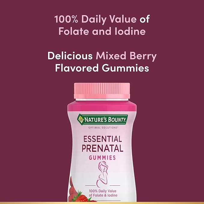 Nature's Bounty Optimal Solutions Essential Prenatal Gummies - Bottle of 50 - Image 3