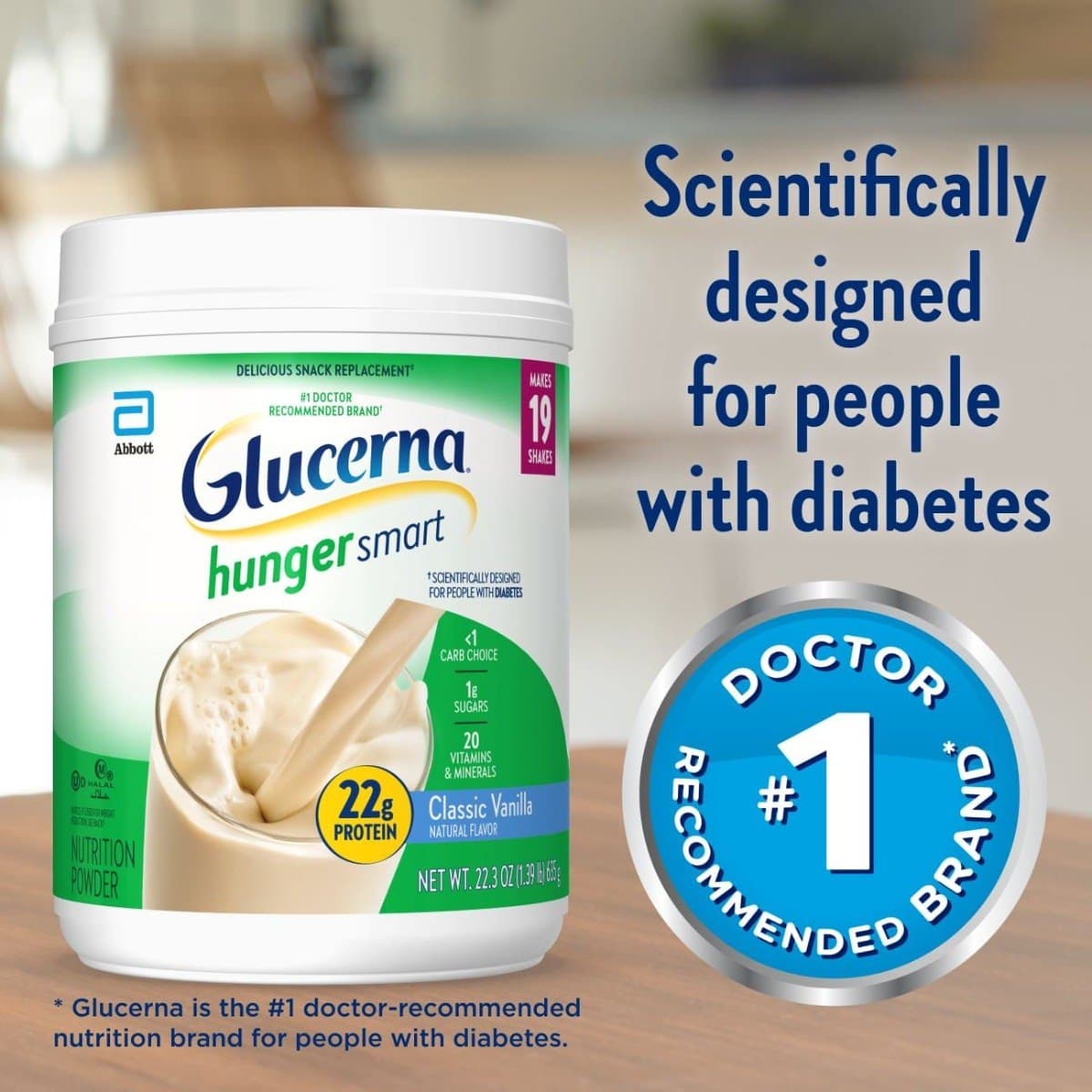 Glucerna Hunger Smart Oral Supplement, Homemade Vanilla, 22.3 oz - Case of 2 - Image 3