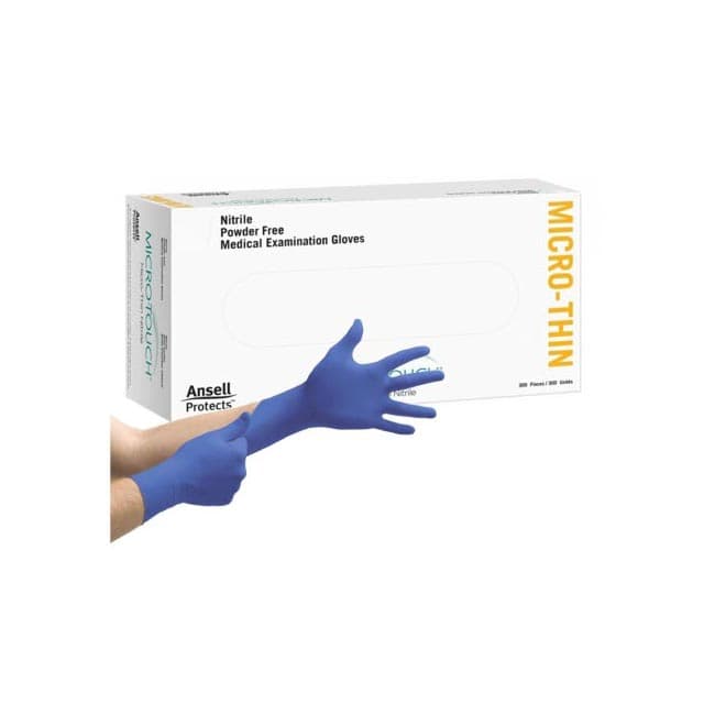 Ansell Micro-Touch Micro-Thin Nitrile Exam Gloves, Small - Case of 3000 - Image 1