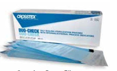 Duo-Check Sterilization Pouch, 2-1/4 x 4-1/2 Inch - Box of 200 - Image 1