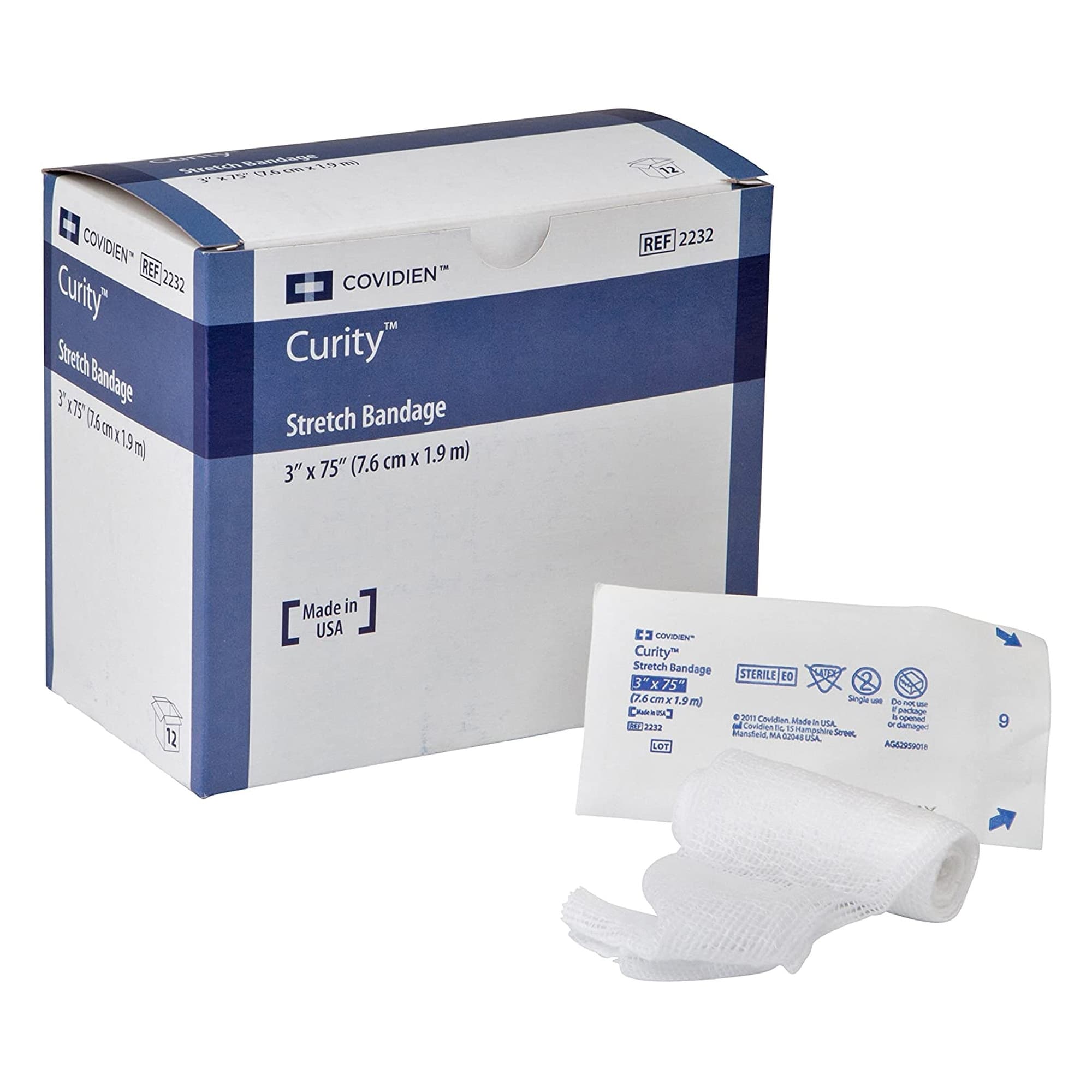 Covidien Curity Stretch Conforming Bandages, Sterile, 3 x 75 Inch - Case of 96 - Image 1