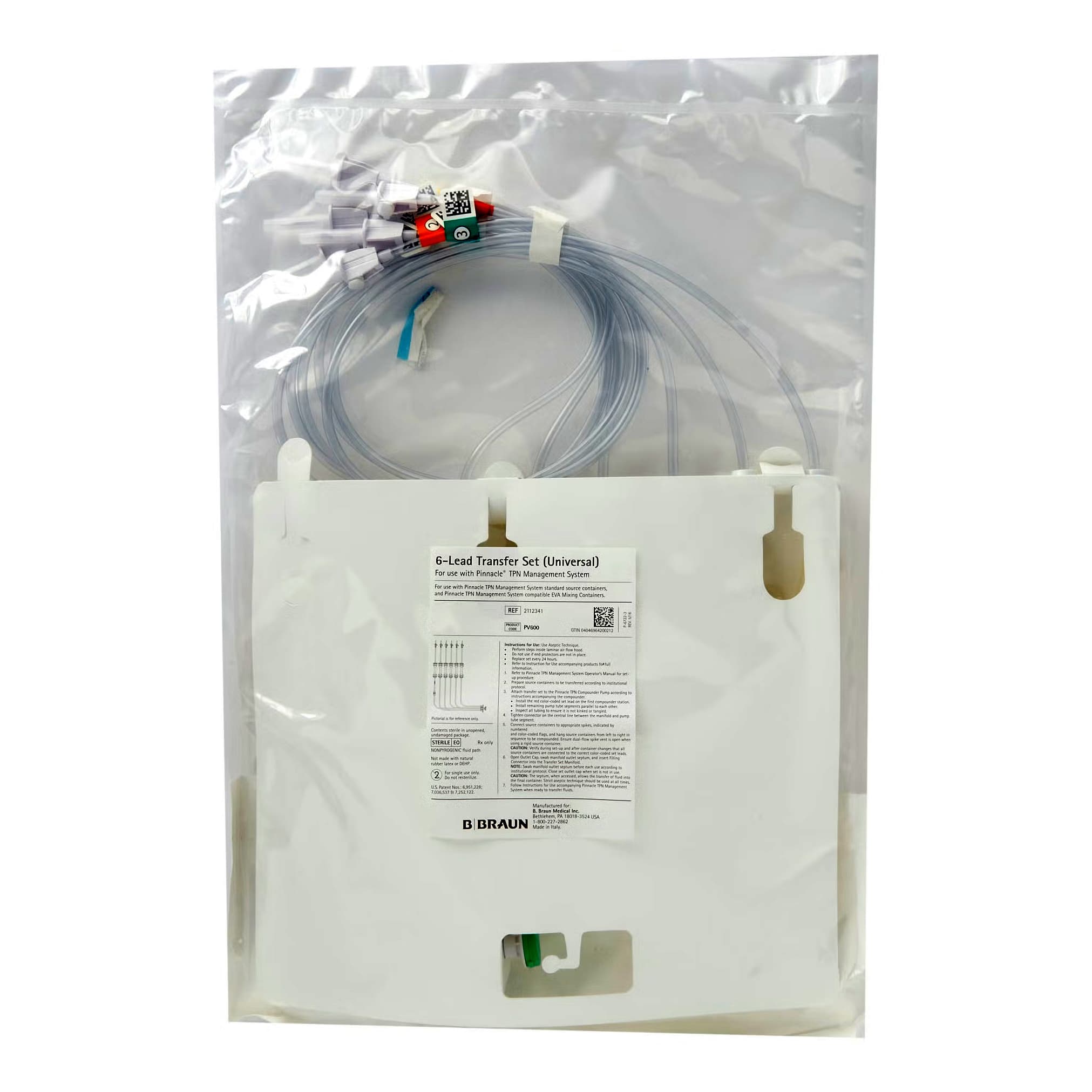 Braun Pinnacle 6-Lead Vented Transfer Set, Preassembled - Case of 10 - Image 2