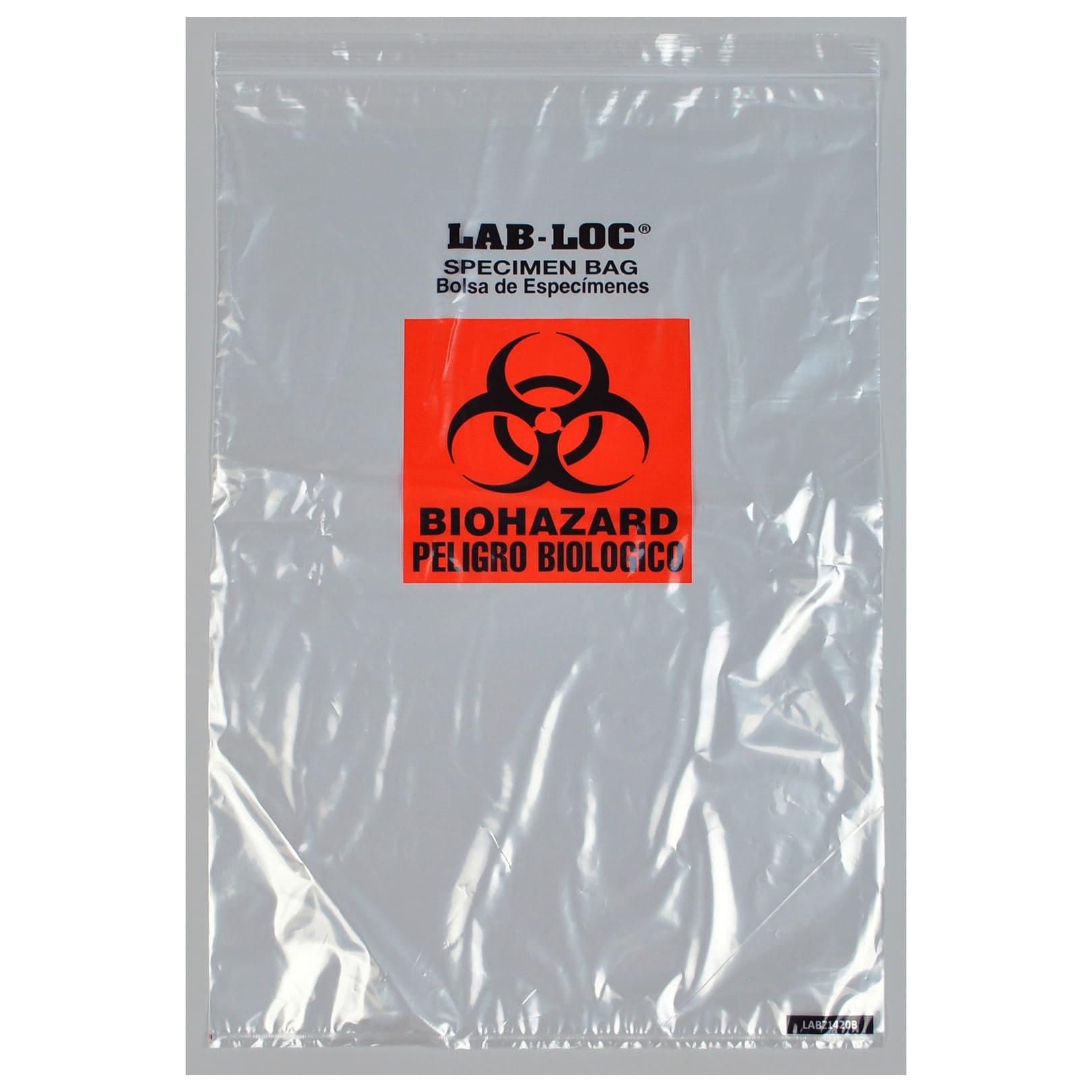 Lab-Loc Specimen Transport Bag with Document Pouch, 2 mil, Disposable