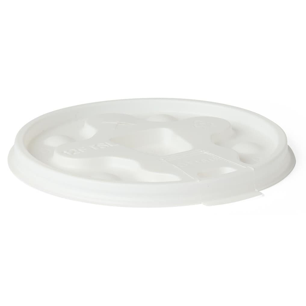 Medline Plastic Translucent Lid with Straw Slot - Image 2