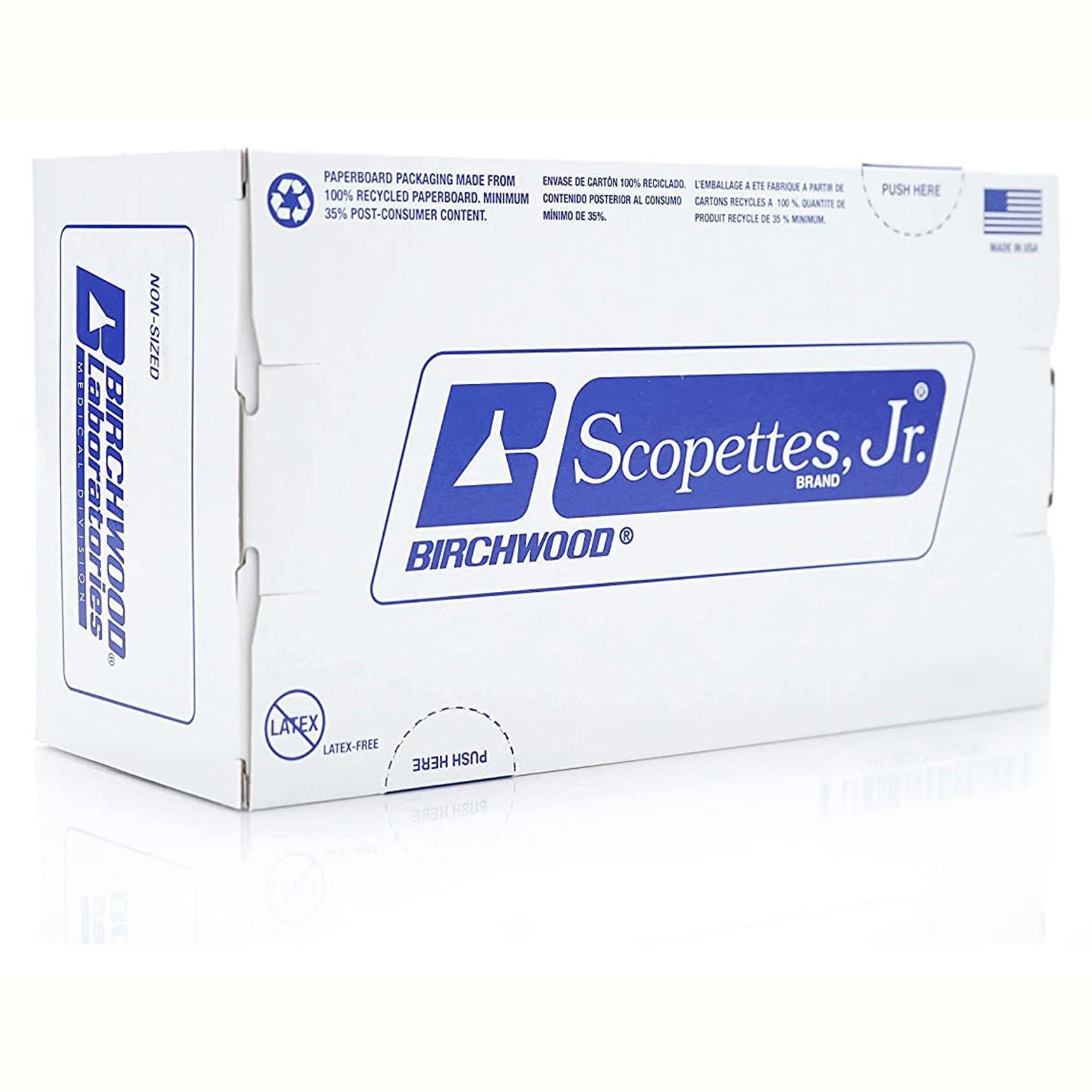 Scopettes Jr. Plain Obstetrics and Gynecology Swab, White, 8 Inch L - Case of 500 - Image 2