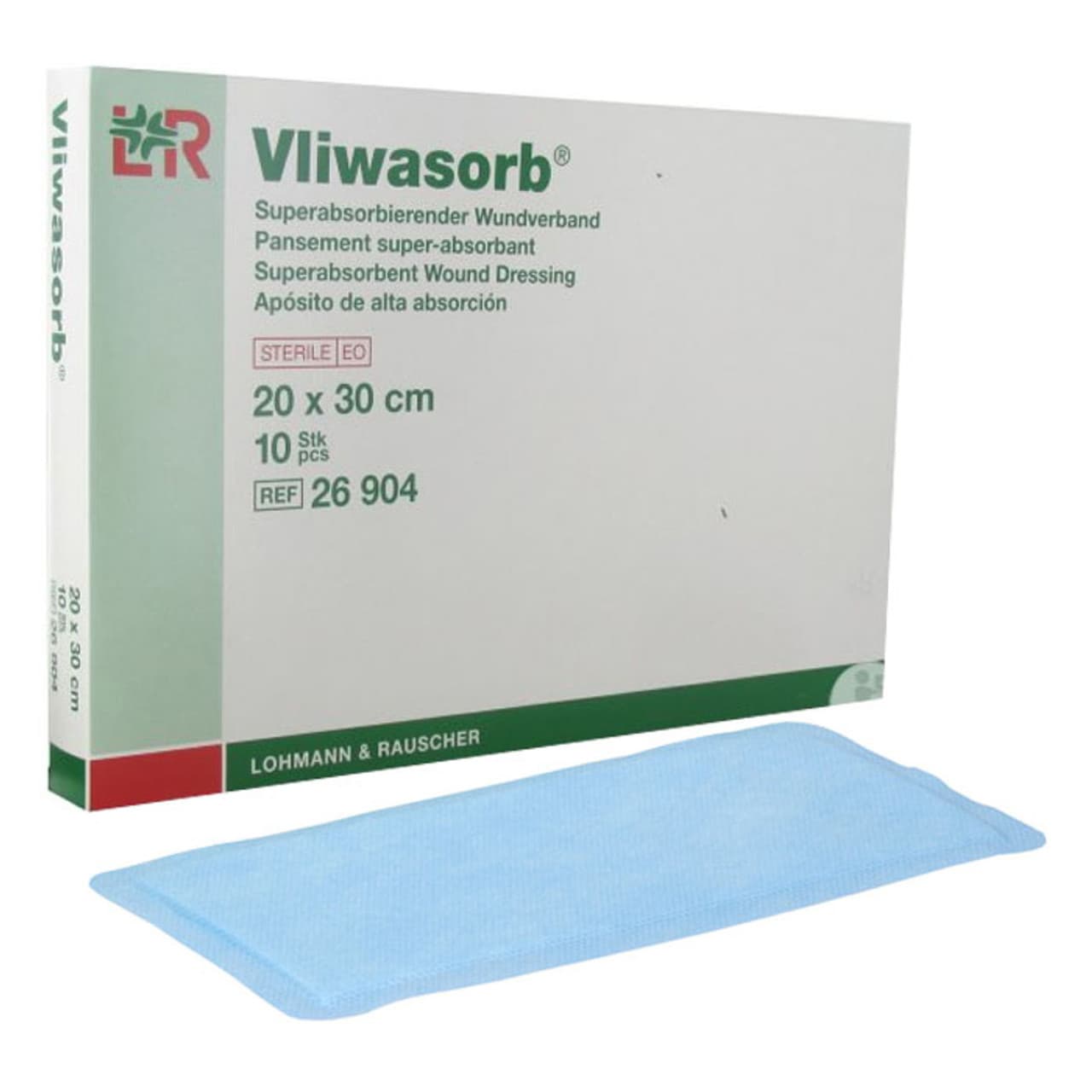 Vliwasorb Super Absorbent Dressing, 8" x 12" - Box of 10 - Image 1