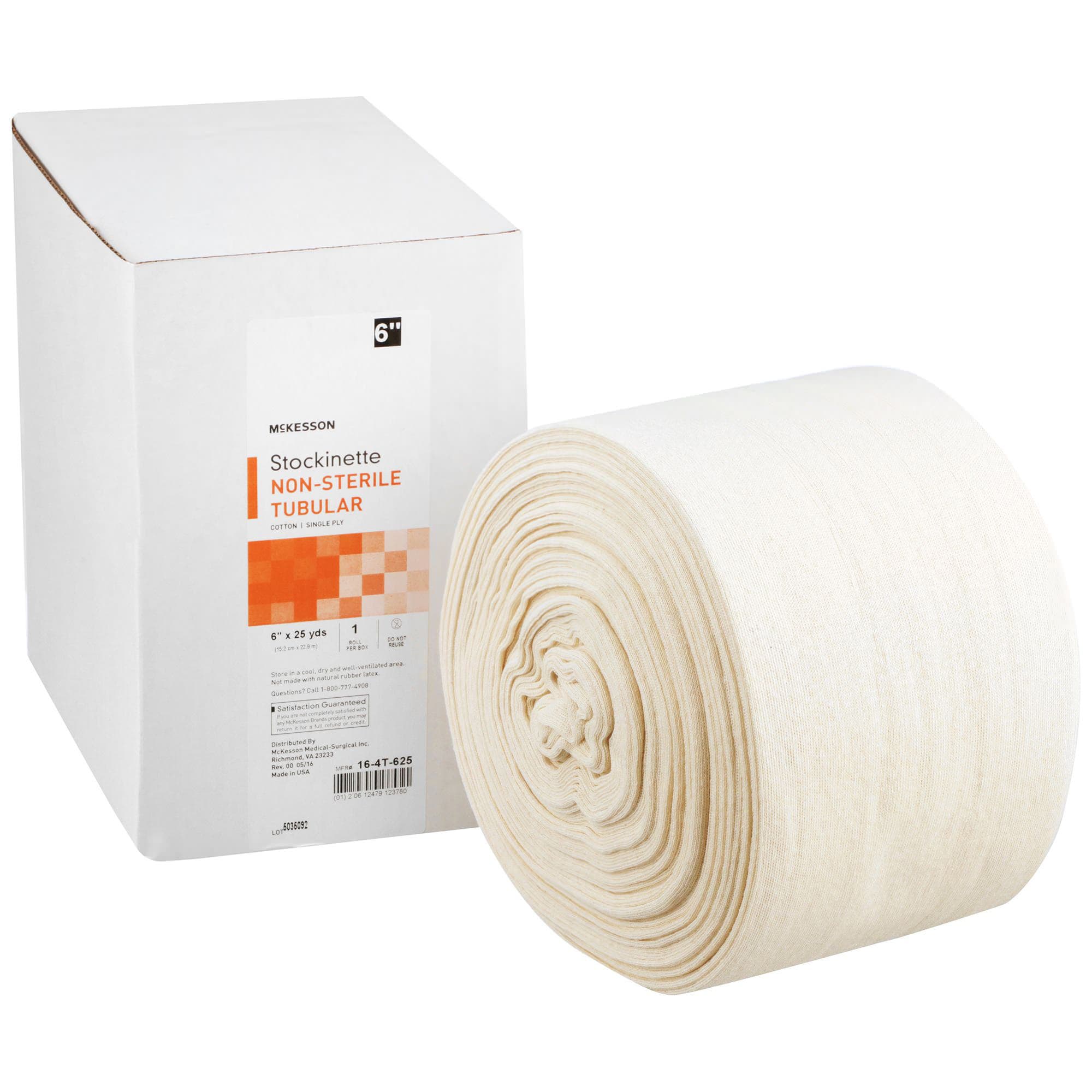 McKesson Tubular Cotton NonSterile Stockinette, 6 Inch x 25 Yard, Beige - Case of 6 - Image 1