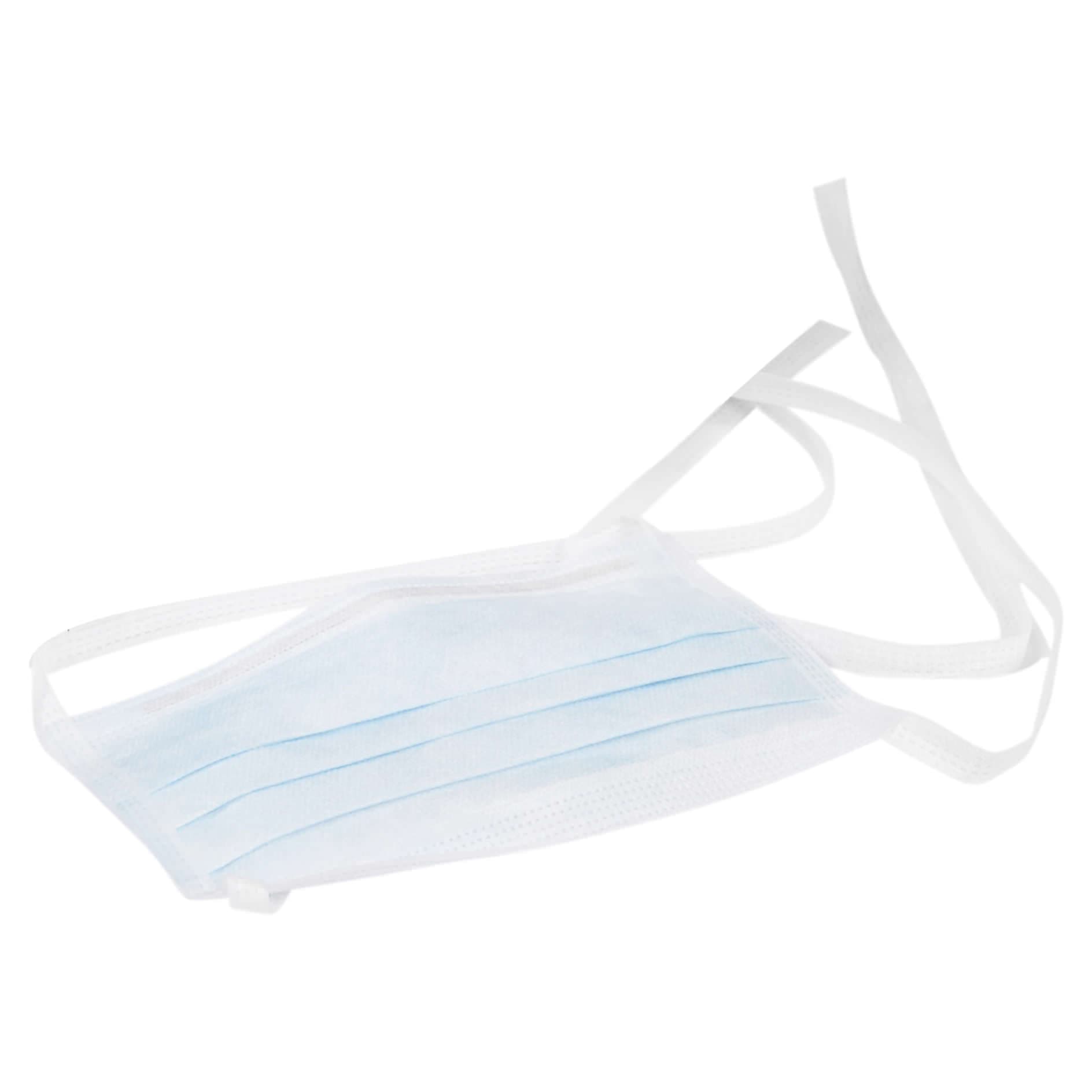 McKesson Adult ASTM Level 1 Anti-fog Pleated Tie Surgical Mask - Image 4