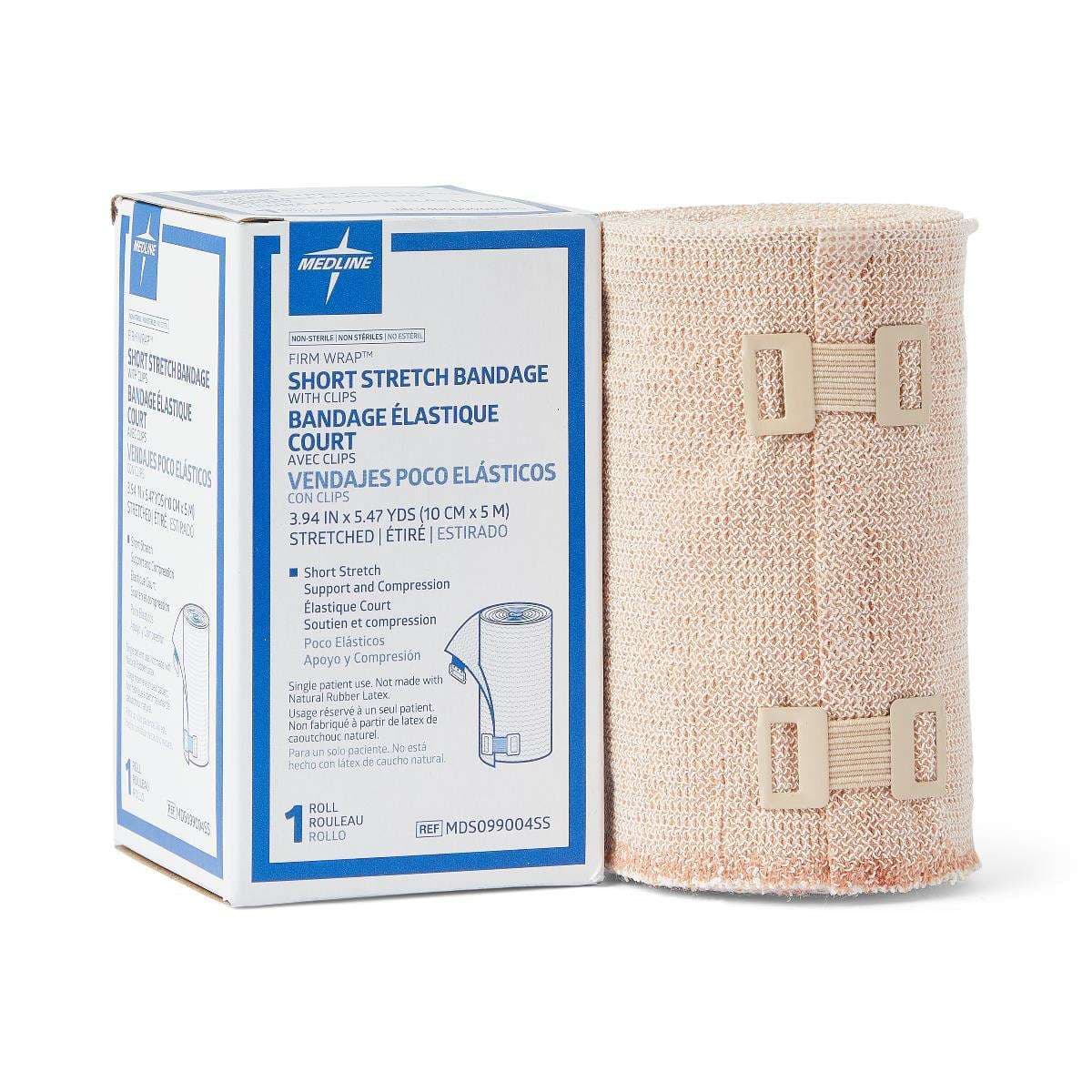 Medline Firm-wrap Short Stretch Bandages, 3.94 Inch x 5.47 Yard - Image 1