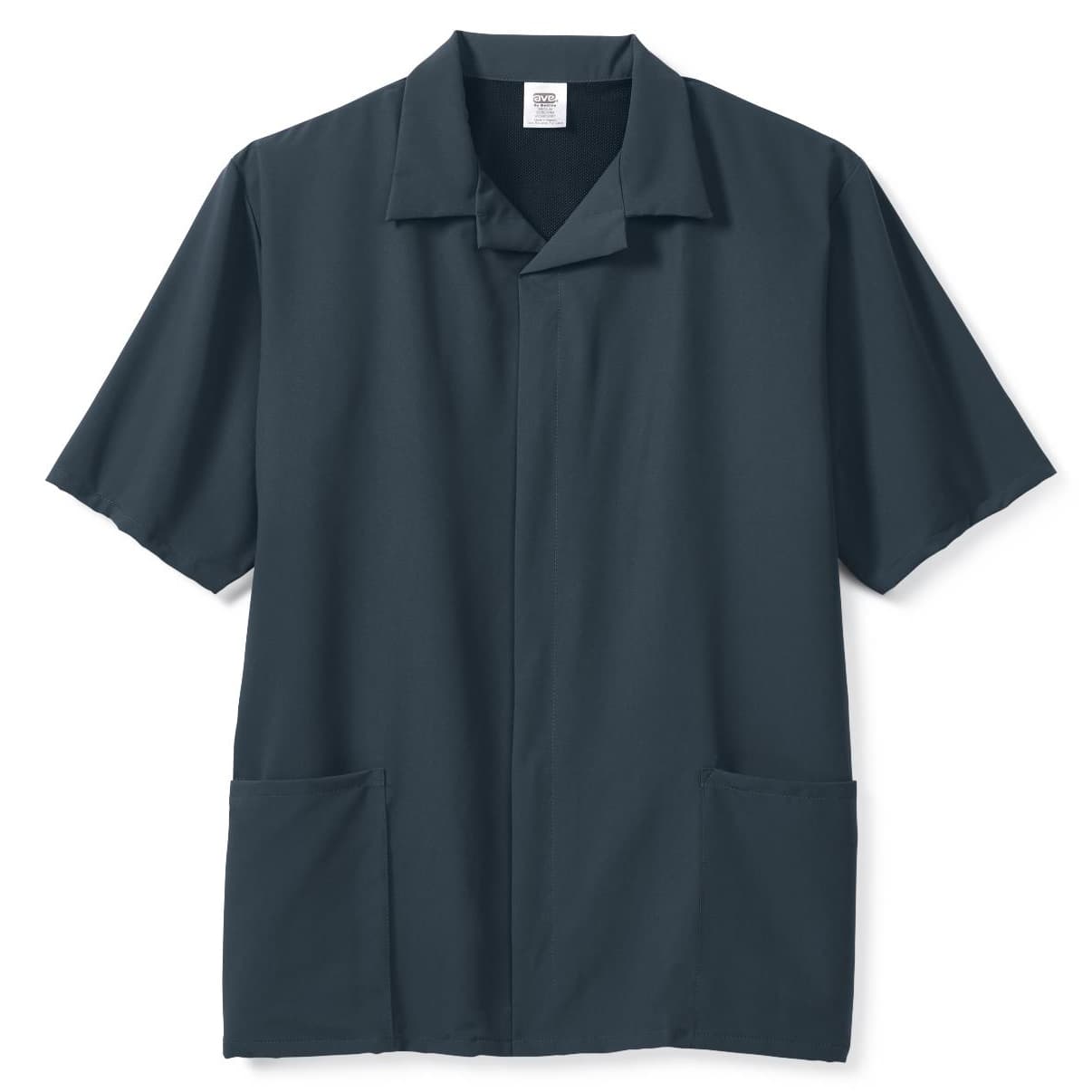 Medline EVS AVE Unisex Scrub Tops with Zipper and Storage Pockets, Charcoal, Medium - Image 1
