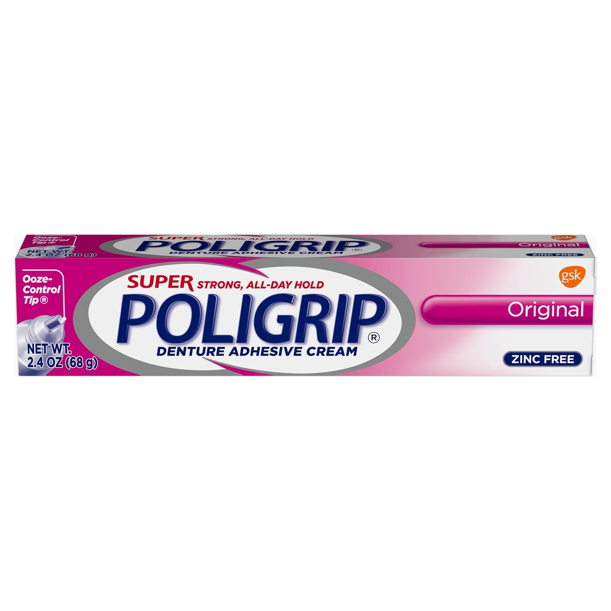 Polident Super Poligrip Original Denture Adhesive Cream, 2.4 oz - Each - Image 1
