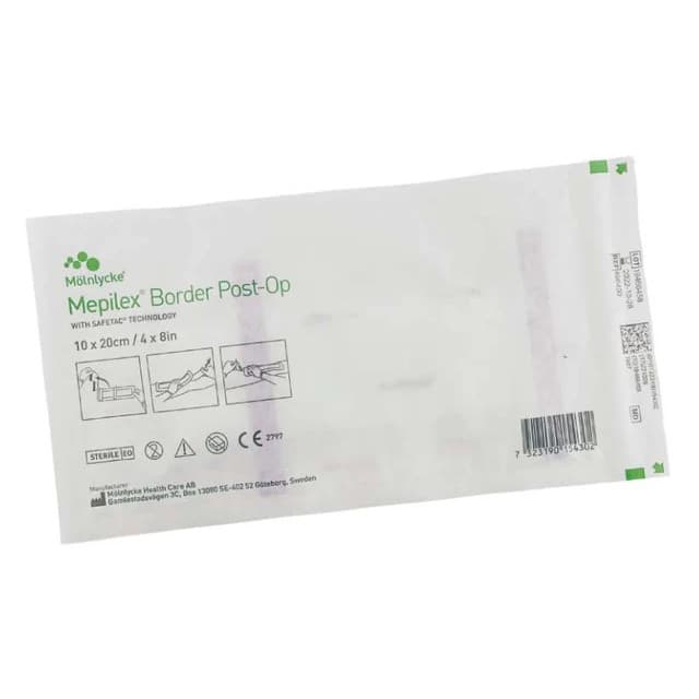 Mepilex Border Post Op AG Foam Dressing with Silver, 4 X 8 Inch Mepilex Border Post Op AG Foam Dressing with Silver, 4 X 8 Inch