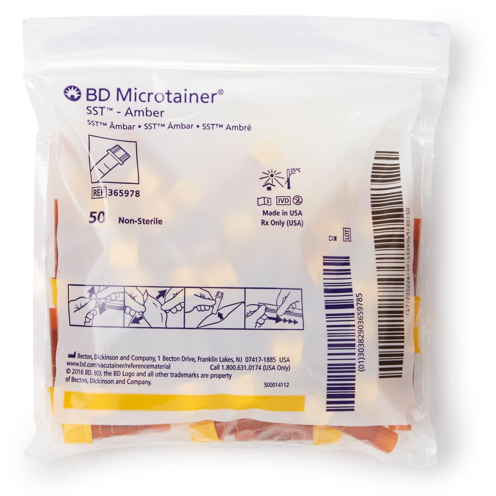 BD Microtainer SST Capillary Blood Collection Tube, Clot Activator-Separator Gel